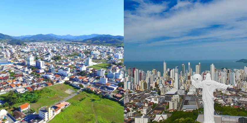 Camboriú e Balneário, cidade mãe e filha. Fotos PMC/PMBC