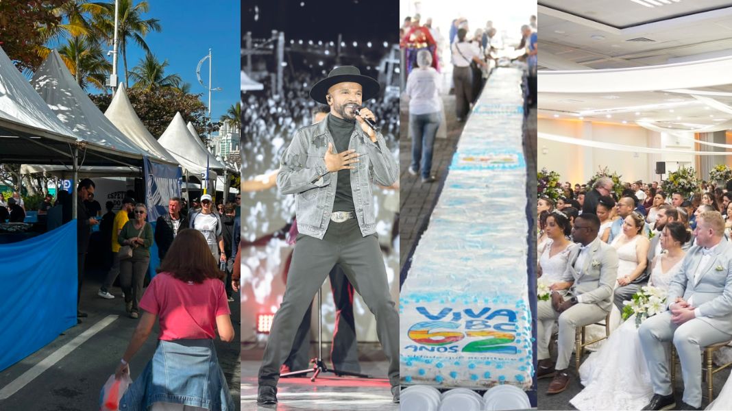 Festa dos Amigos, show do cantor Alexandre Pires, corte do bolo e casamento coletivo agitaram os dias de aniversário de 62 anos de BC. (Fotos Renata Rutes/PMBC)