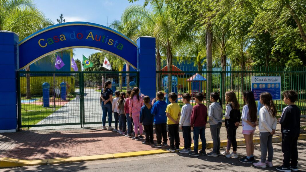 Quase 500 autistas esperam por atendimento em Balneário Camboriú: para atendê-los é preciso ampliar equipes e estrutura. (Crédito da foto, gerada por IA - OpenAI/Chatgpt)