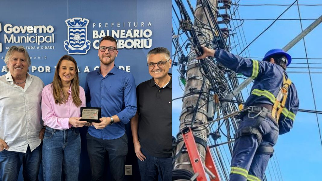 A ideia é que as forças-tarefas já realizadas pela Cosip ganhem reforço estadual, com apoio do Procon e Celesc, coibindo a presença de fiações irregulares (Divulgação/PMBC)