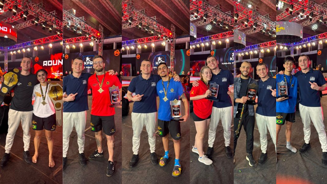 Sorin com os atletas campeões. (Crédito PMBC.)
