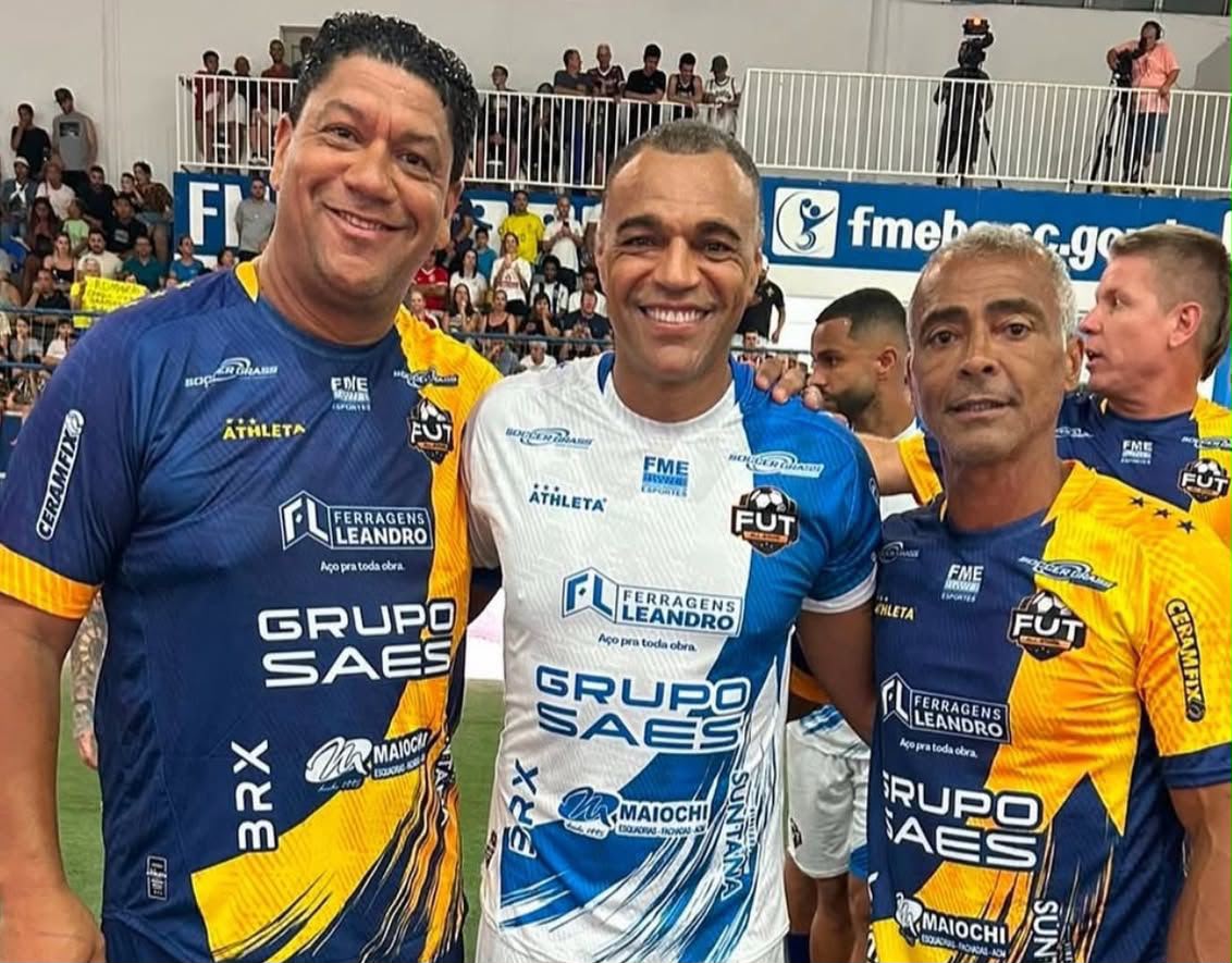 Márcio Santos, Denilson e Romário (Divulgação)