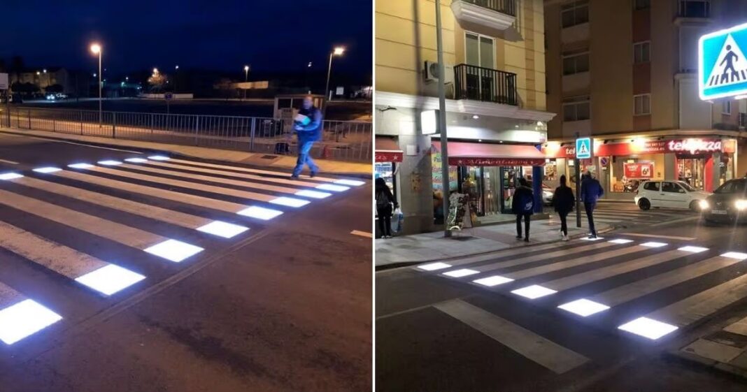 Vereador Asinil Medeiros propõe faixas luminosas em Balneário Camboriú. Na foto, as faixas na Espanha. (Crédito Olhar Digital/Divulgação)