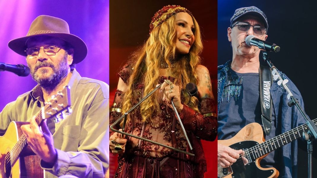 Almir Sater, Elba Ramalho e Zeca Baleiro são três das atrações do Festival de Música de Itajaí. (Fotos Divulgação)