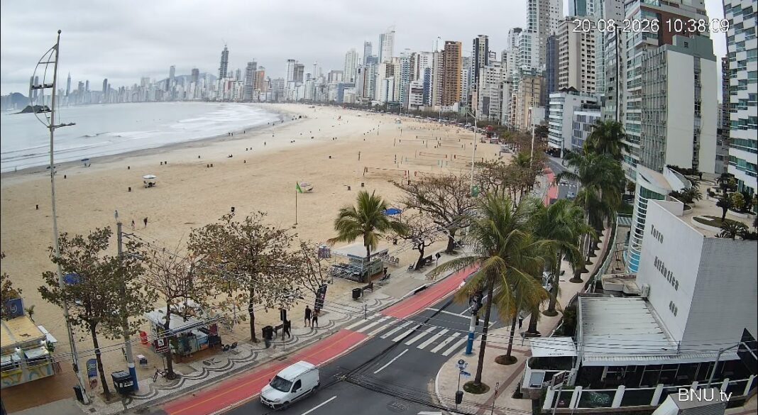 Balneário Camboriú nesta quinta-feira (20). Foto BNU.Tv.
