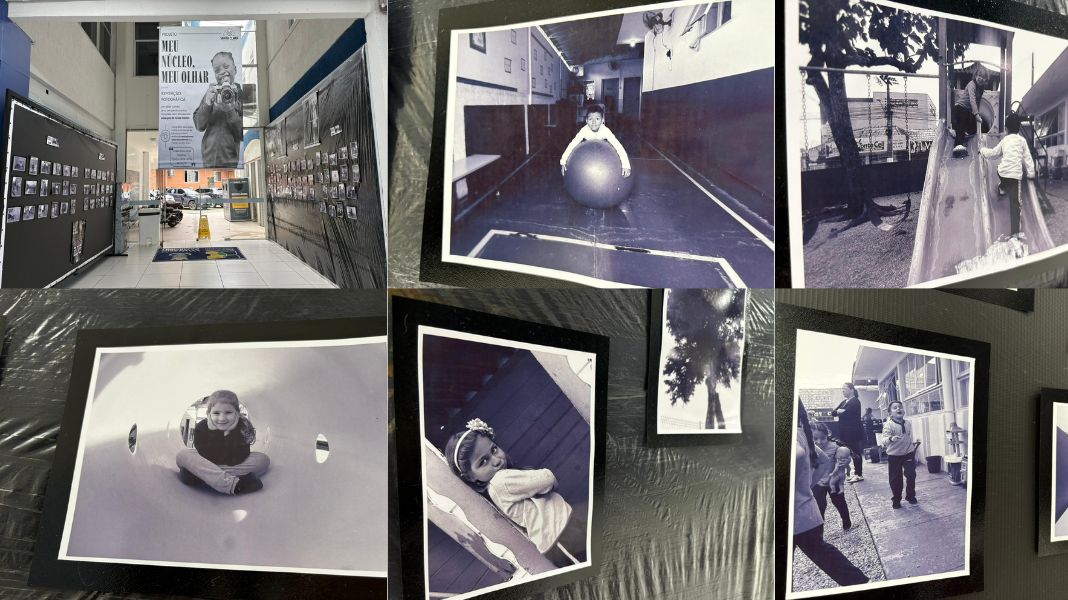 As crianças do NEI Santa Clara fizeram todas as fotos que integram a exposição. (Crédito PMBC)