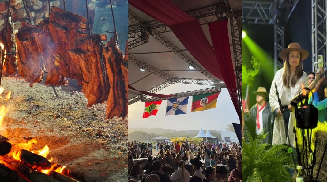 Gastronomia, bom público e acendimento da chama crioula: Festa Farroupilha está acontecendo em Balneário Camboriú. (Fotos PMBC/FCBC.)