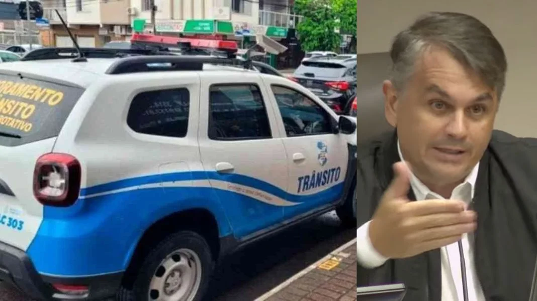Vereador Naifer quer impedir retorno da ‘viatura da multa’. (Fotos PMBC/CVBC.)