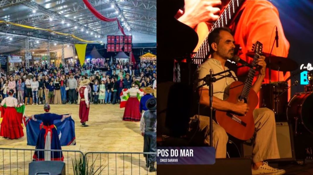 Festa Farroupilha e Festival da Canção (na foto, Chico Saraiva, vencedor da edição de 2025) estão entre os eventos que serão contemplados com a verba remanejada. Crédito PMBC