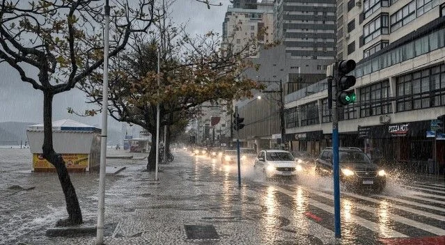 Previsão aponta chuva para o final de semana em Balneário Camboriú. (Crédito Clima BC)