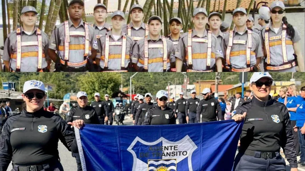 Agentes de Trânsito: ontem e hoje (Crédito BC Trânsito)