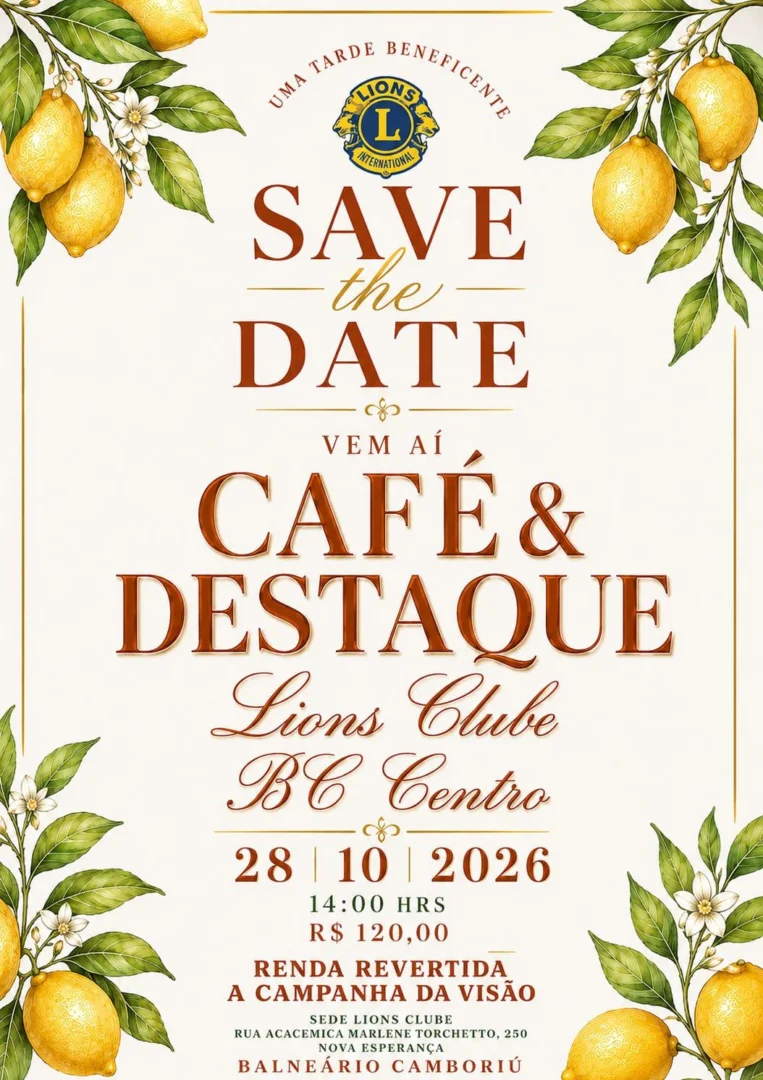 Save the date do Café do Lions (Divulgação)