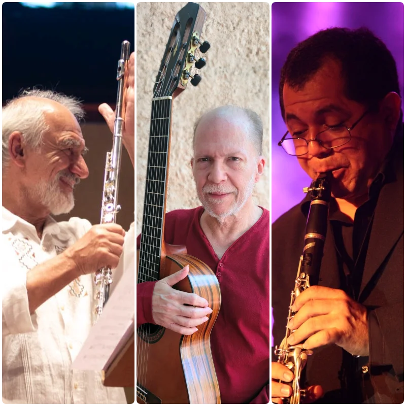 Concerto nacional neste domingo com Toninho Carrasqueira, Maurício Carrilho e Nailor Proveta. (Fotos: Divulgação)