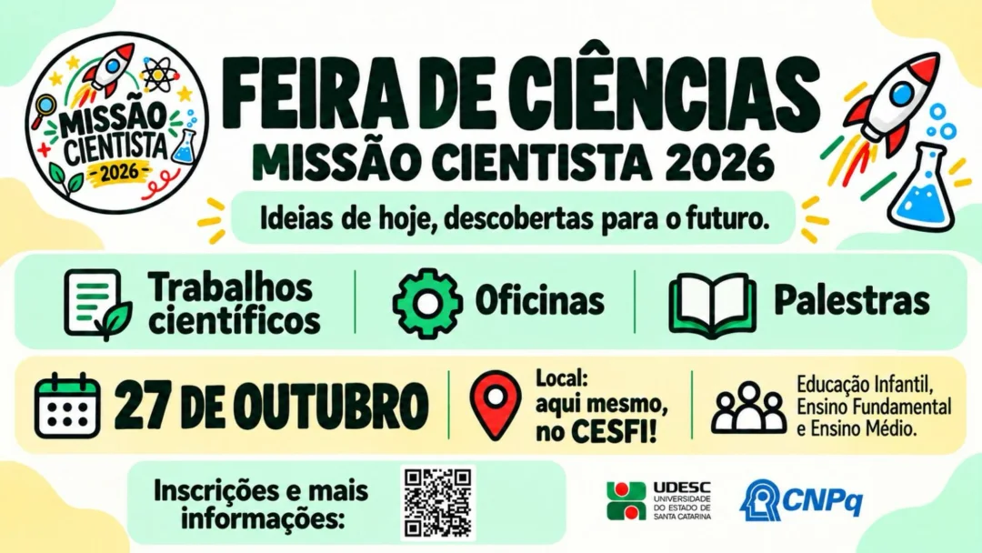 Feira de Ciências reúne estudantes nesta terça-feira na Udesc de Balneário Camboriú