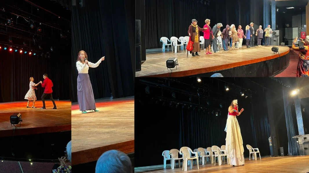 how de Talentos 60+ teve música, dança, teatro e poesia, com apresentações no Teatro Bruno Nitz (Fotos: Renata Rutes)