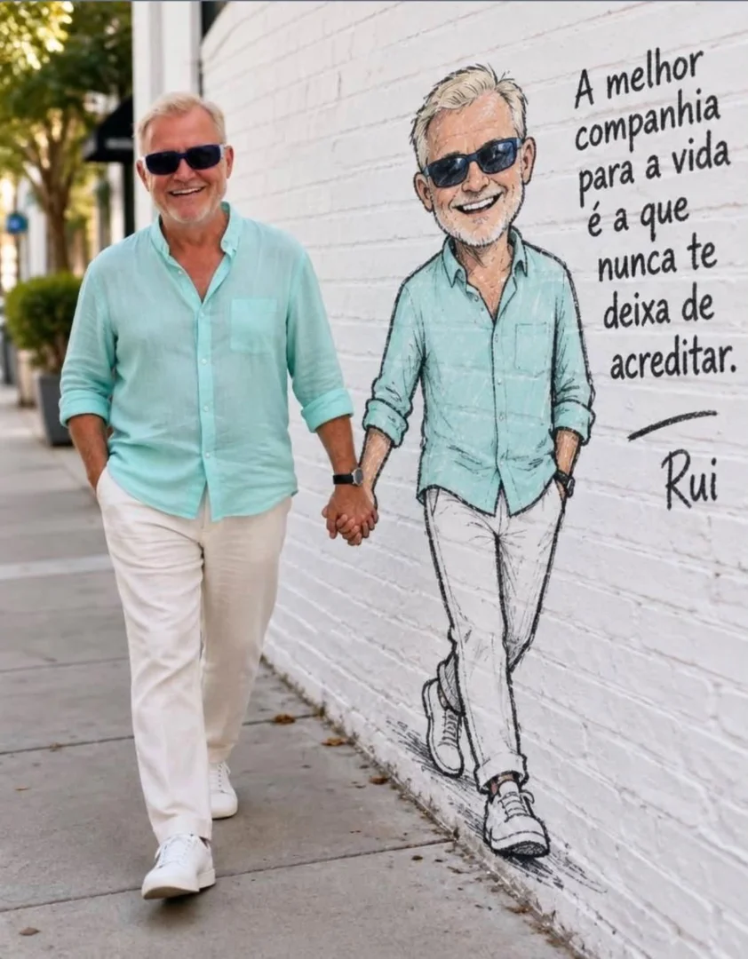 Dr. Rui Gielow e seu "sósia" (Divulgação)