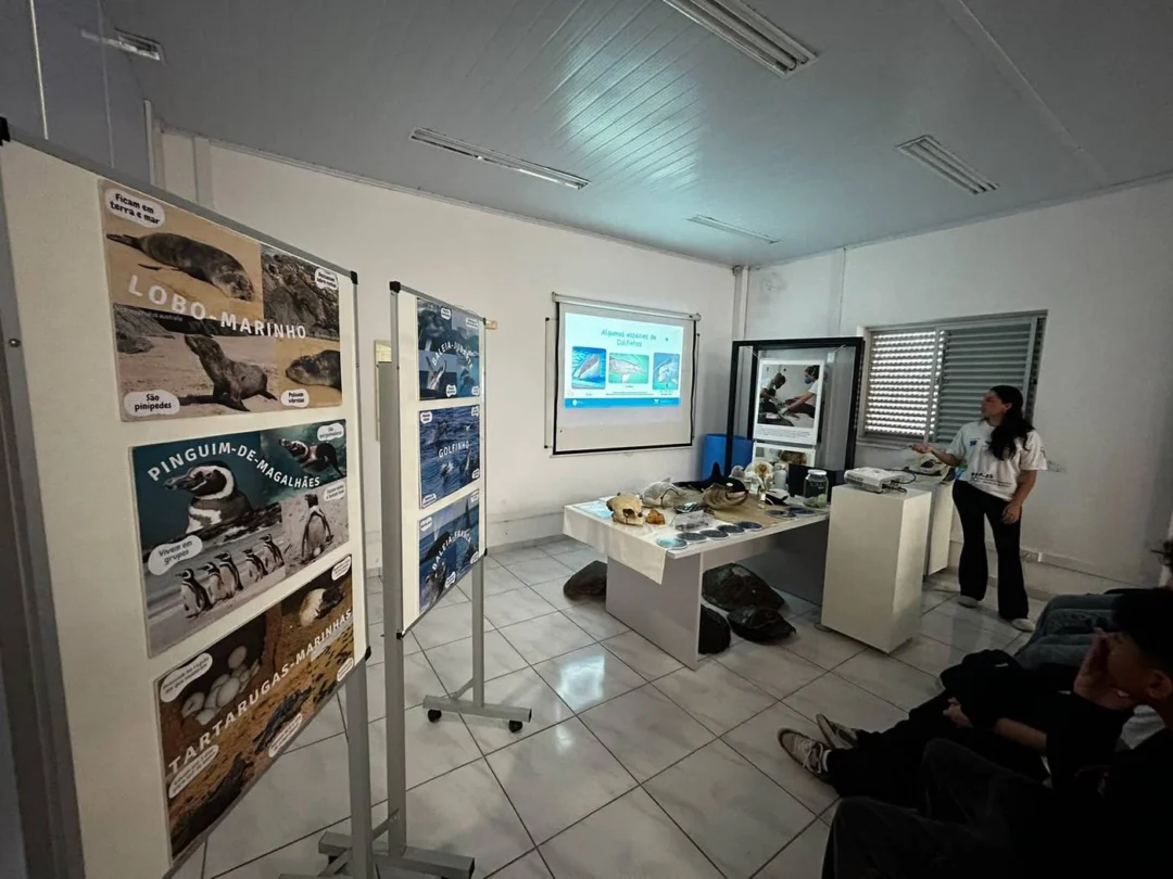 Espaço especial para palestras no PMP em Penha (Foto Renata Rutes)