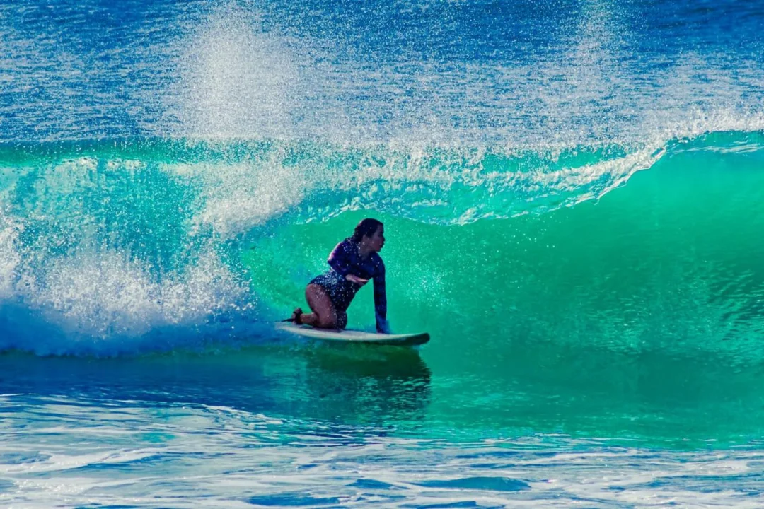 A surfista multicampeã Vera Quaresma. (Foto ASBC)